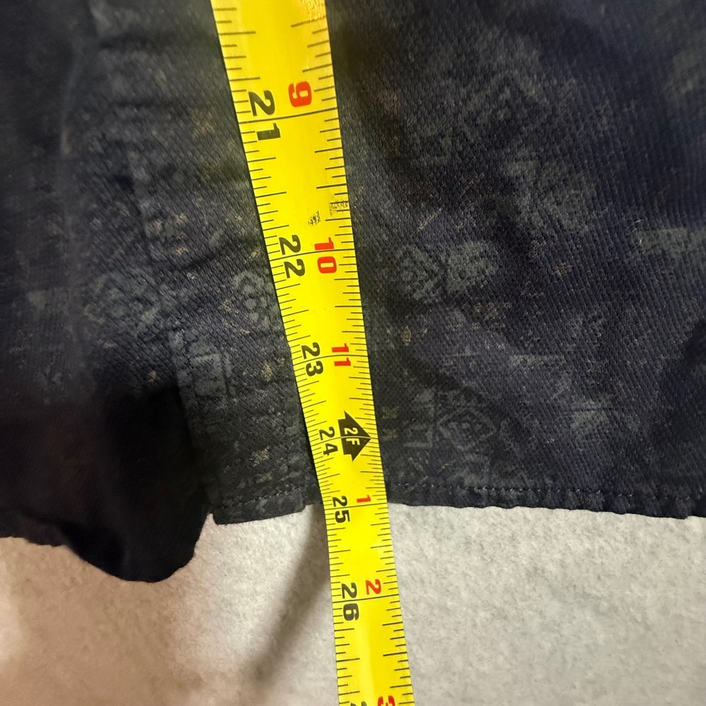Cool Colors Casuals Mens Slim Fit Premium Cotton Navy Geometric Shirt Large 40CM - Picture 4 of 8